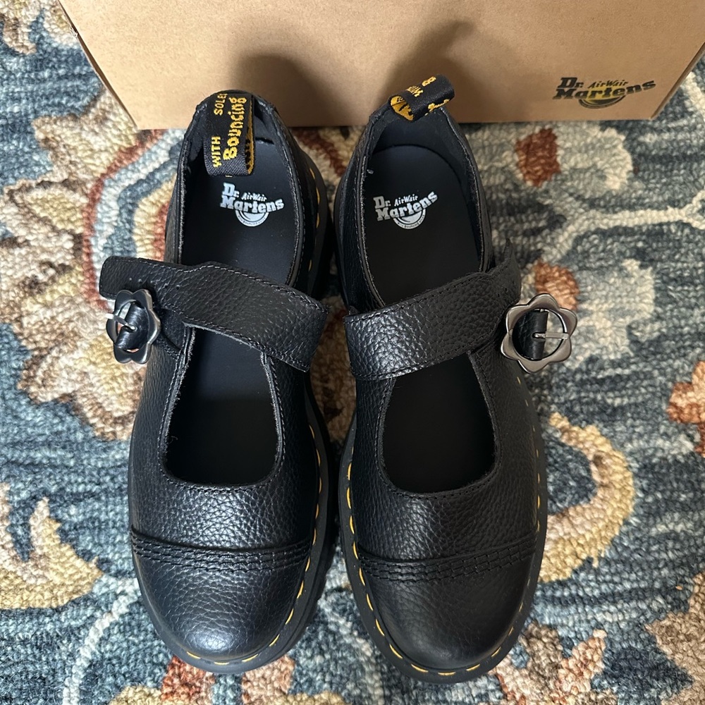 Dr. Martens Addina Flower Buckle Platform Mary Jane- size 9